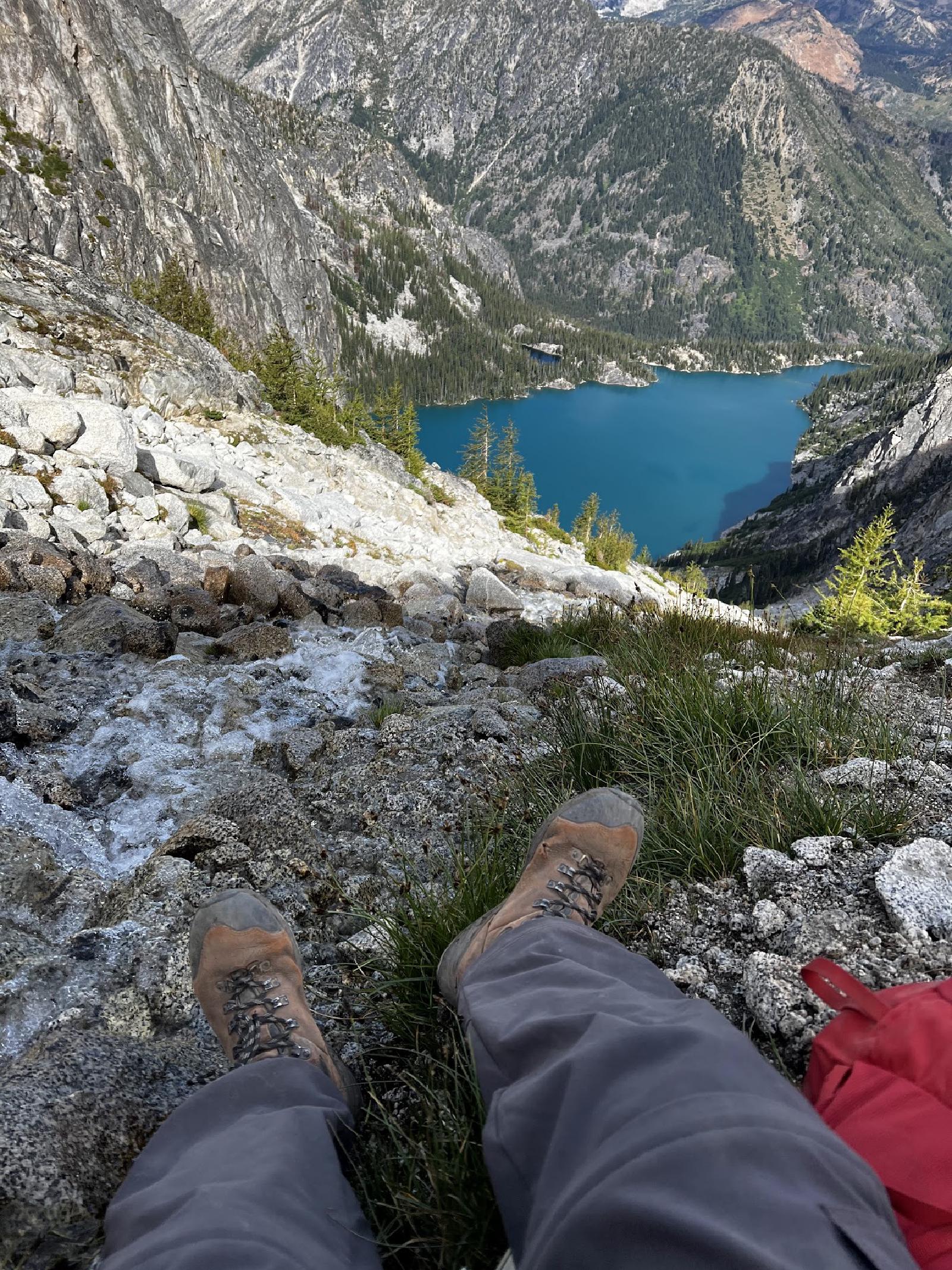 At the top