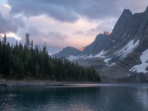 Floe Lake at Sunset