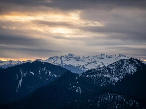 Sunrise at the hut