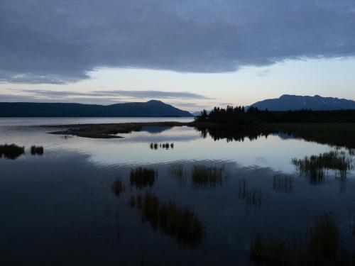 naknek bay at sunset