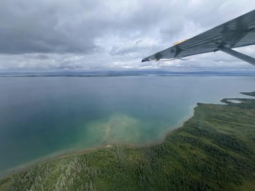 the crystal blue waters of Naknek Lake