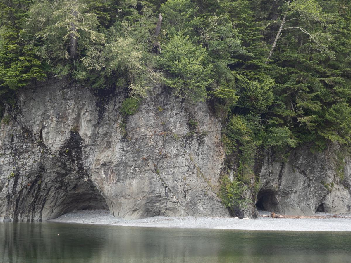 Little cliffside caves at Walbran