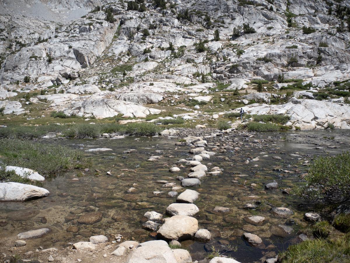 Water crossings on the JMT