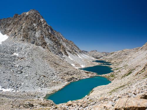 Valley with alpine lakes