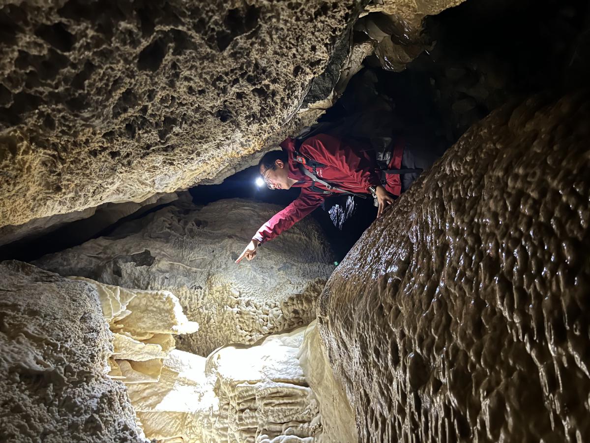 Exploring Luxmore Cave