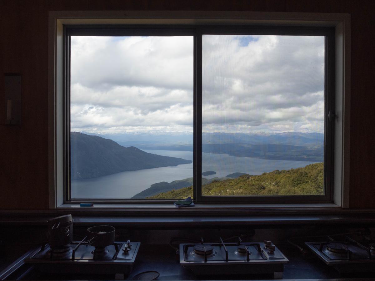 The view from the kitchen stove