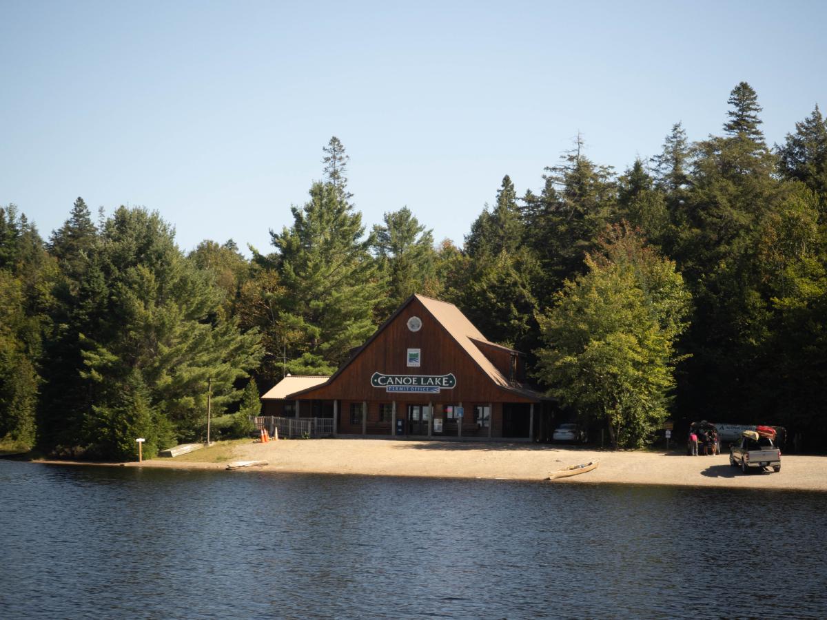Setting out on Canoe Lake