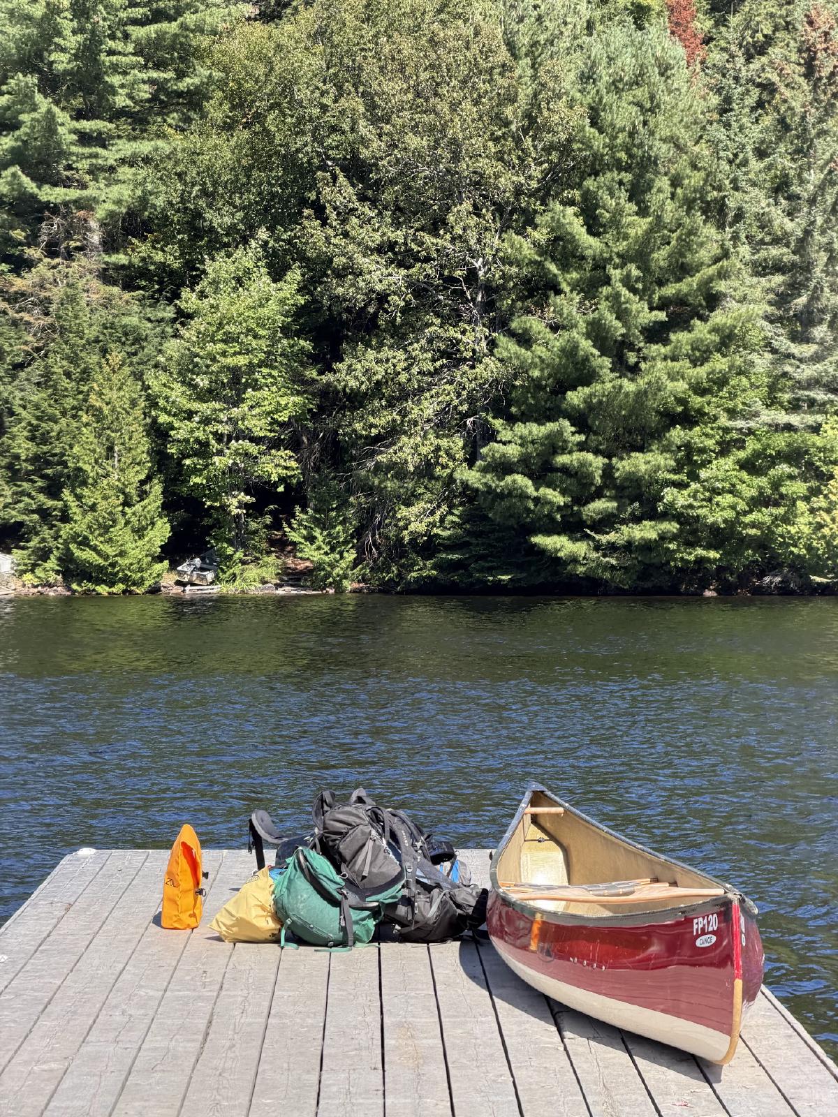 Sorting out the rentals at the Canoe Lake dock