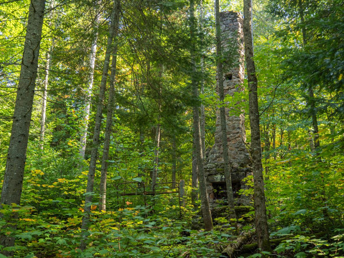 An abandoned chimney
